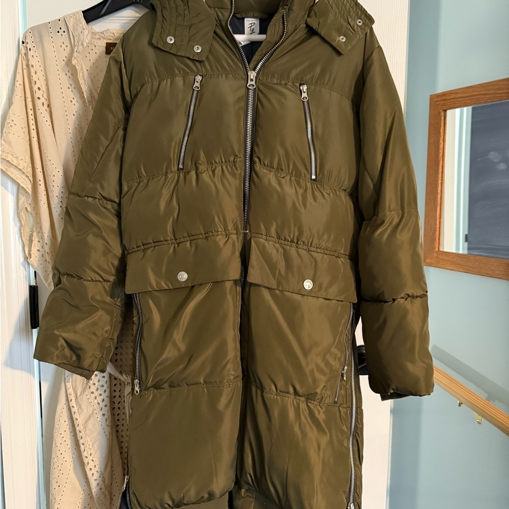 Free People Olive Puffer Jacket